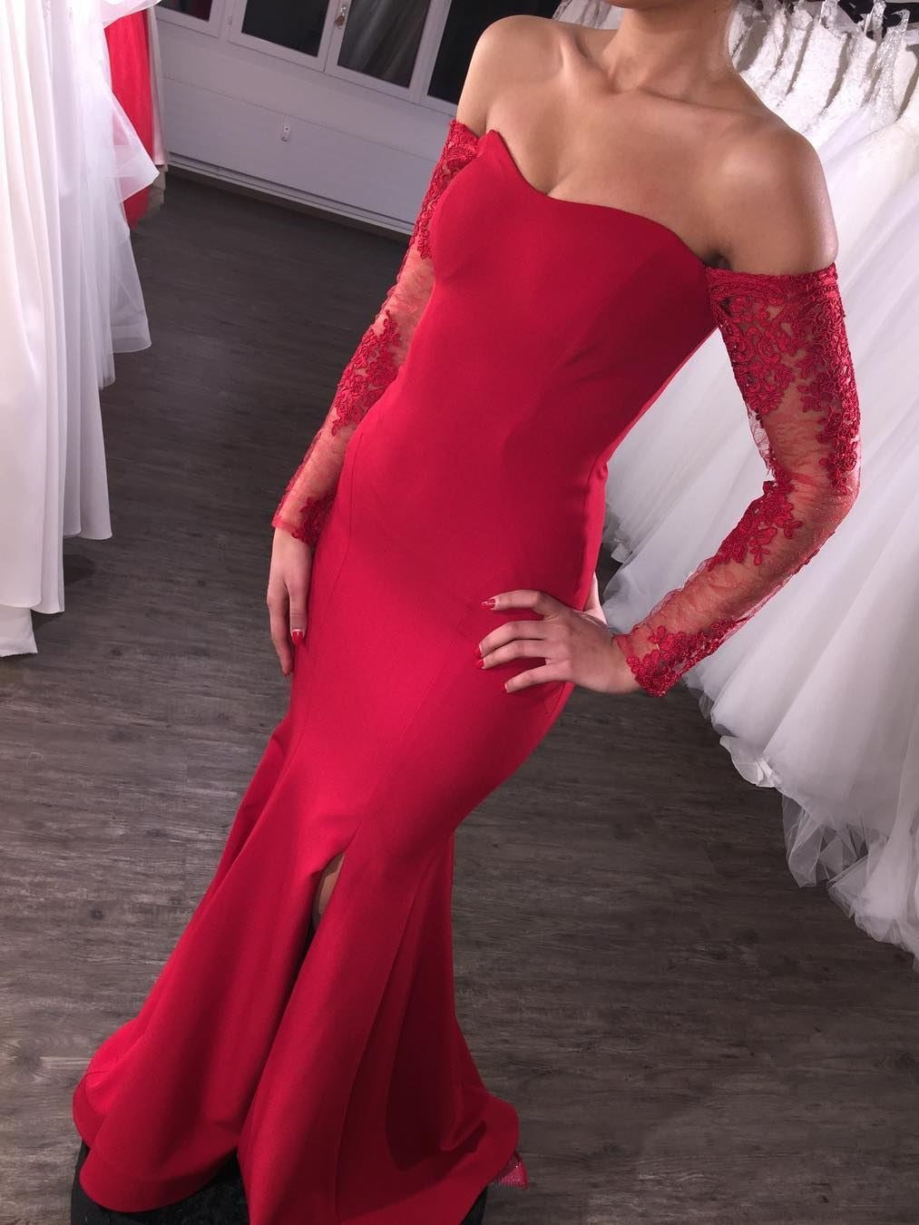 tight red dress